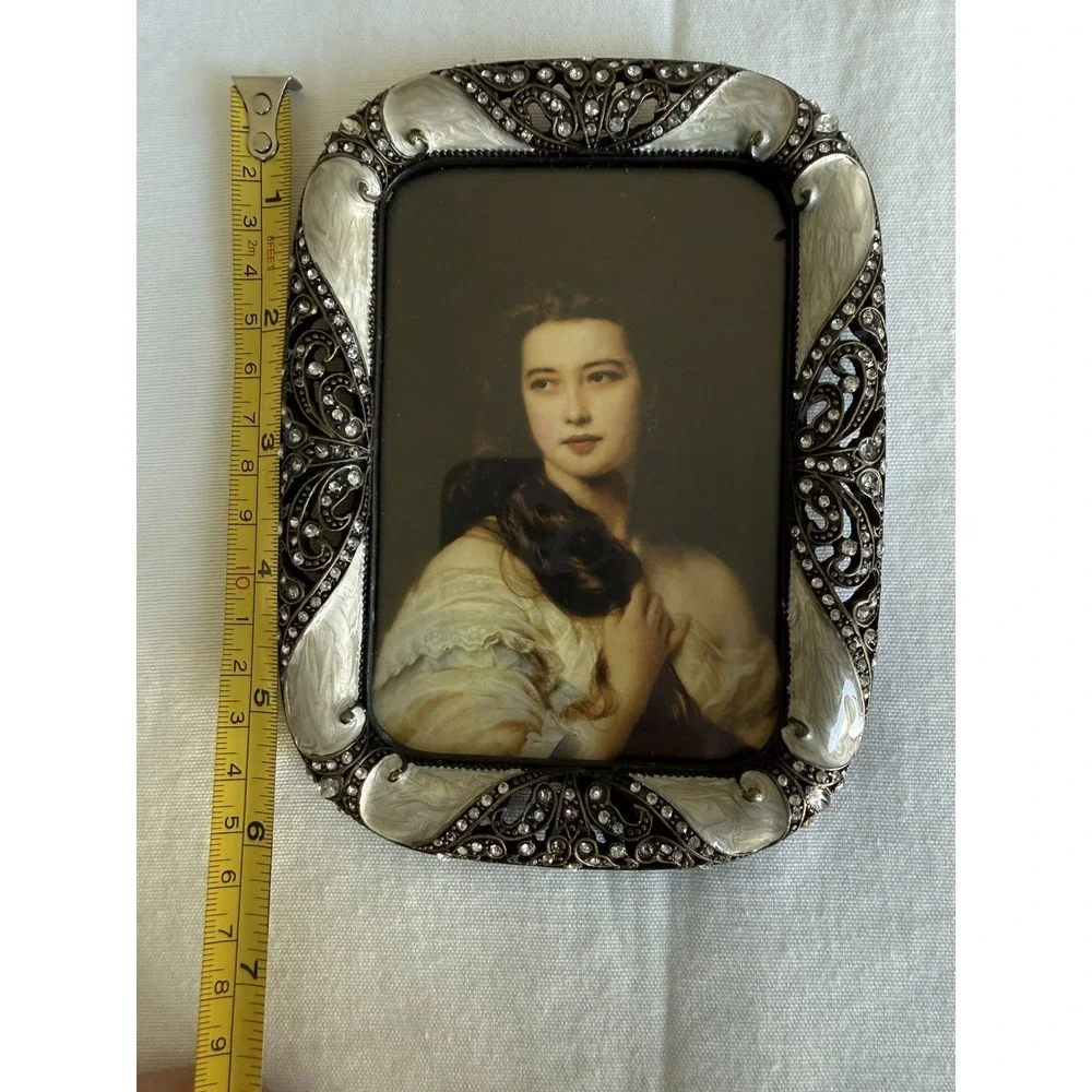 Burgundy Rhinestone Embellished Small Picture Frame elegant